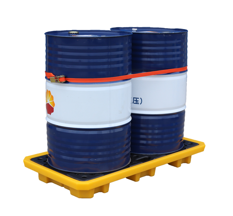 Spilldoc Low Profile 2 Drum Spill Pallet with Drain Plug SD002L