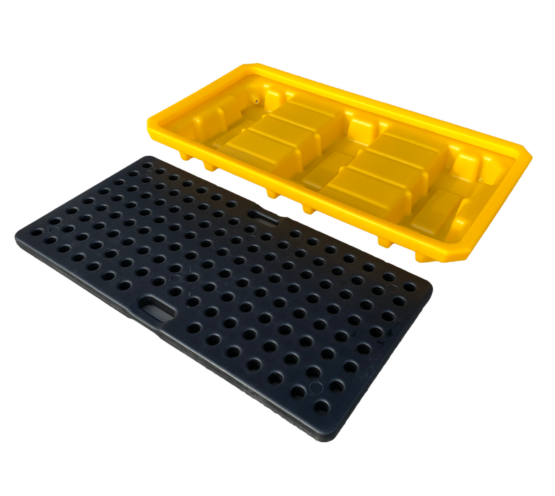 Spilldoc Low Profile 2 Drum Spill Pallet with Drain Plug SD002L