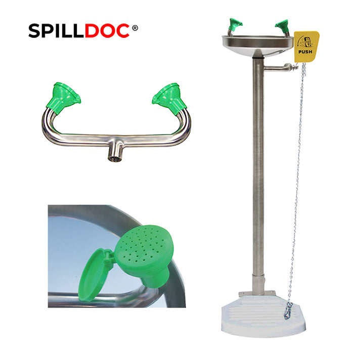 Spilldoc Floor Mounted Stand Eye Wash Station SD-540N / 316SS