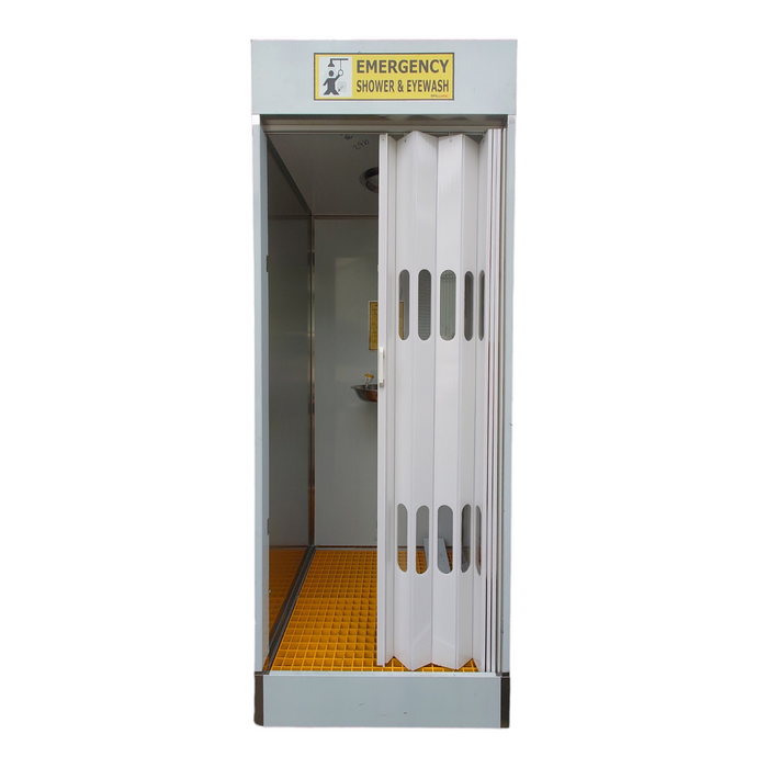 Spilldoc Enclosed Booth Safety Shower & Eyewash Station SDEBR1SE304