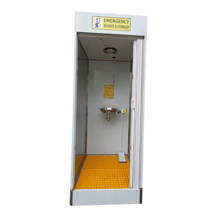 Spilldoc Enclosed Booth Safety Shower & Eyewash Station SDEBR1SE304