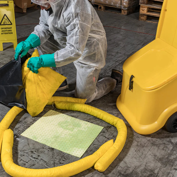 Spilldoc 120 Litre Chemical Spill Kit with Granular Absorbent Floor Sweep