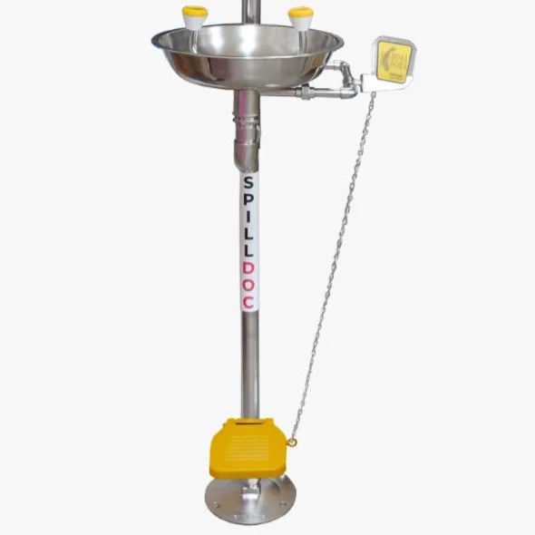 SPILLDOC FLOOR MOUNTED EYEWASH STATION SDEF/304SS