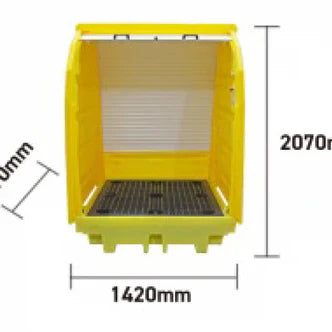 Spilldoc® Hard Covered 4 Drum Spill Pallet