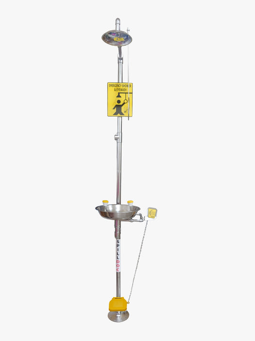 SPILLDOC COMBINATION EMERGENCY SHOWER AND EYEWASH STATION SDSE/304SS